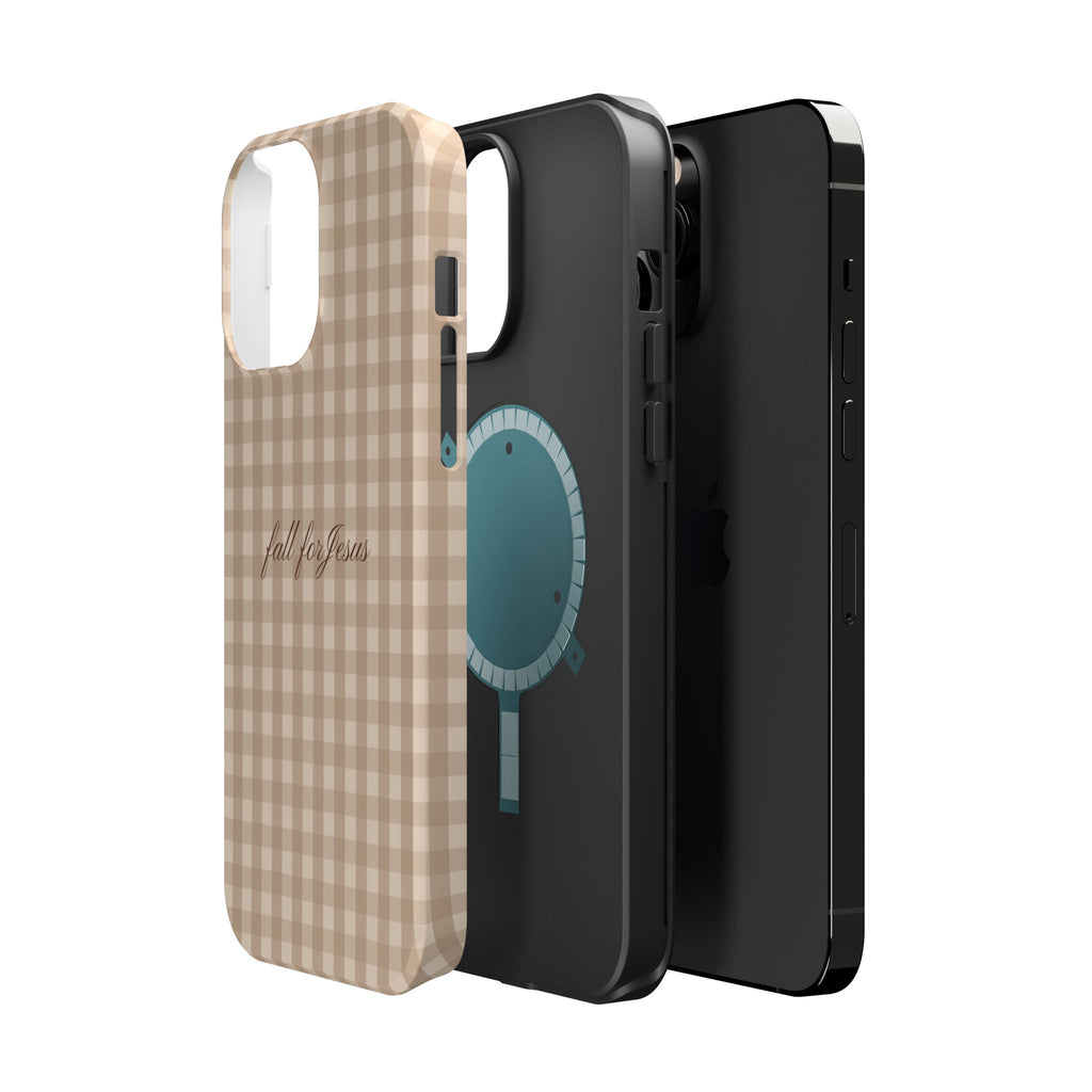 Fall for Jesus Gingham Phone Case - MagSafe