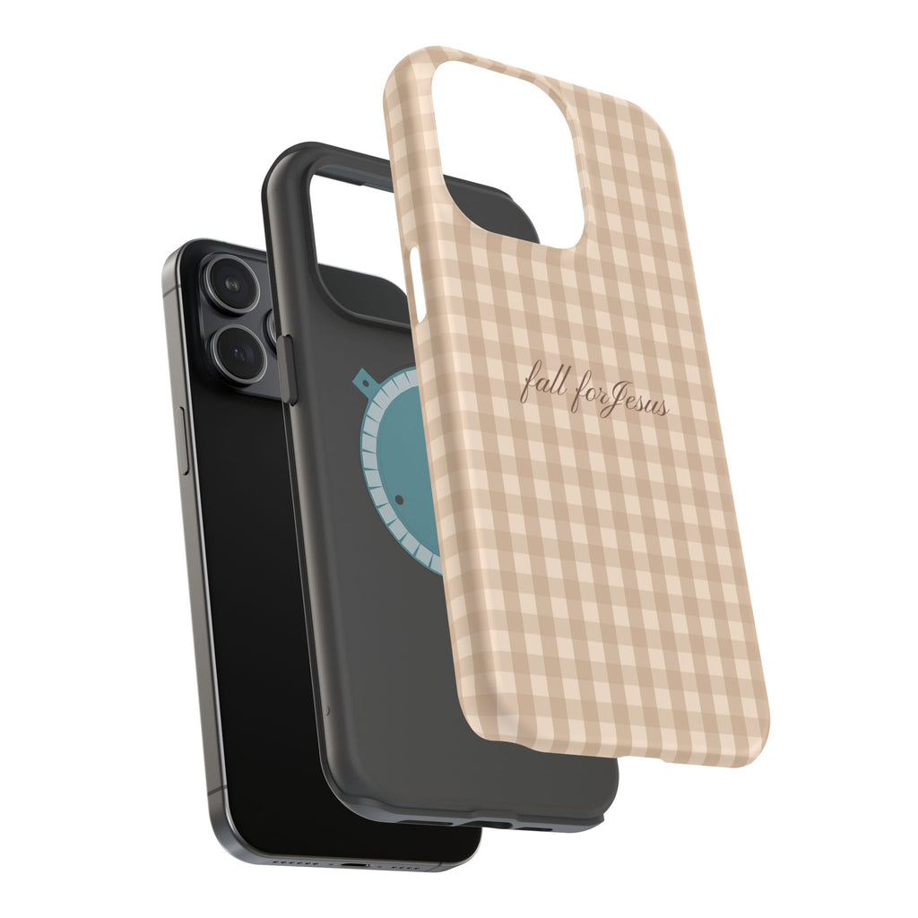Fall for Jesus Gingham Phone Case - MagSafe
