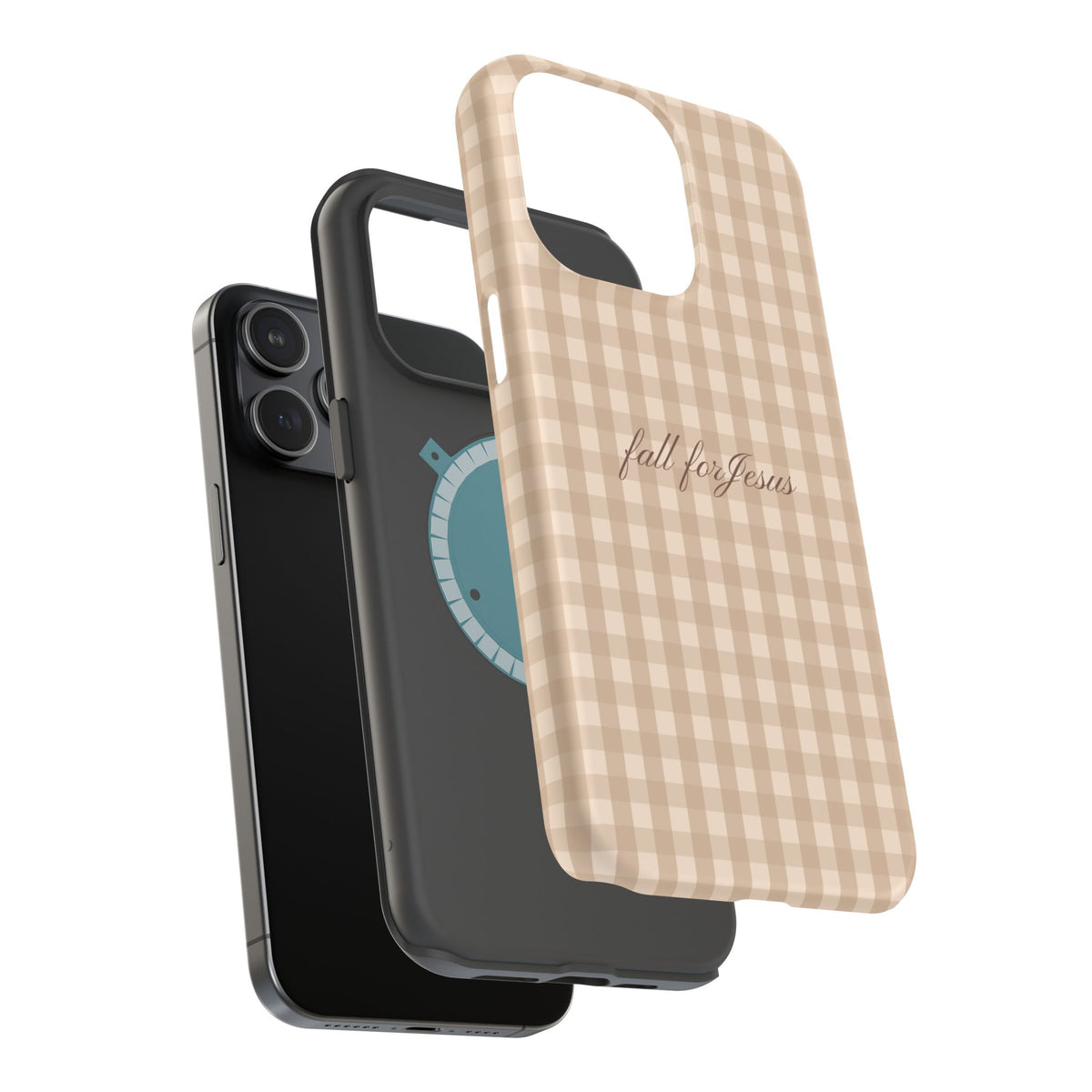Fall for Jesus Gingham Phone Case - MagSafe