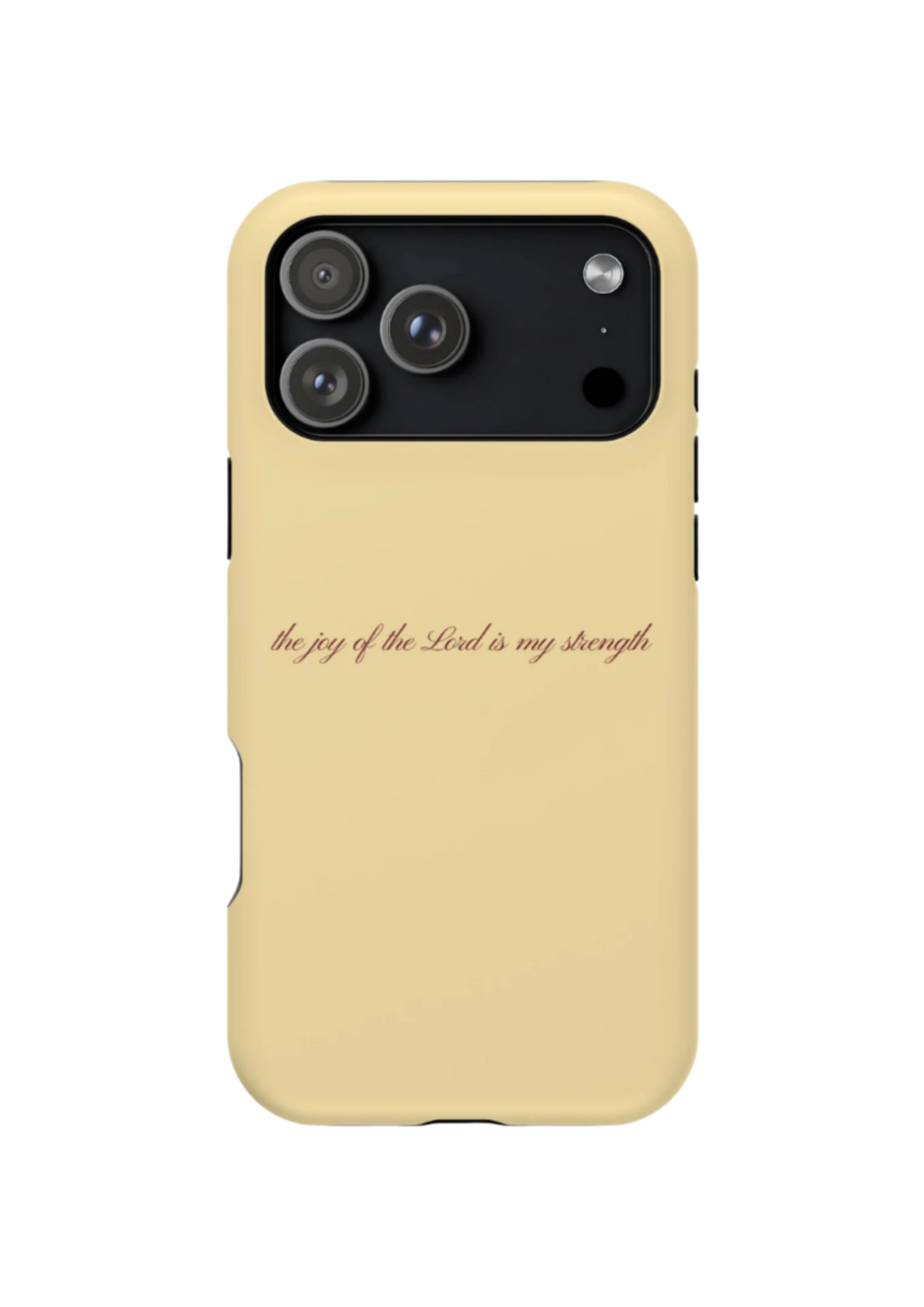 the joy of the Lord is my strength Butter Yellow MagSafe Phone Case