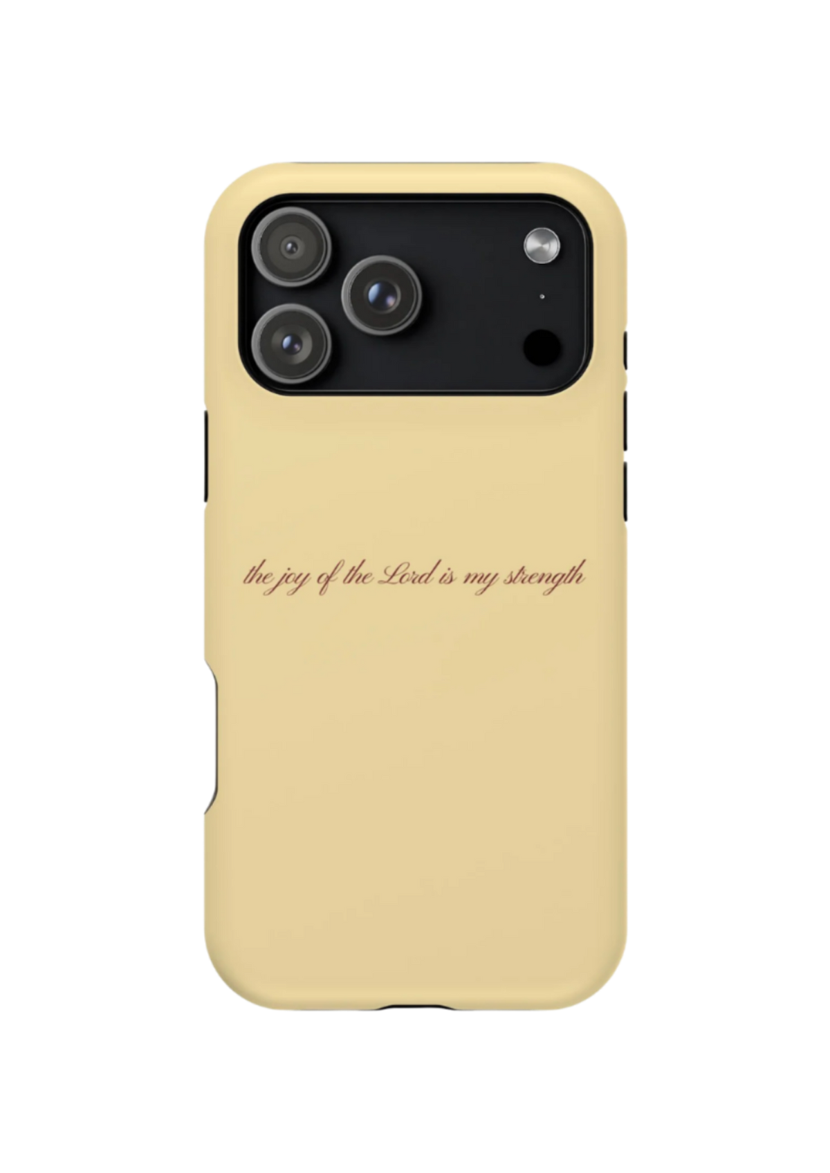 the joy of the Lord is my strength Butter Yellow MagSafe Phone Case
