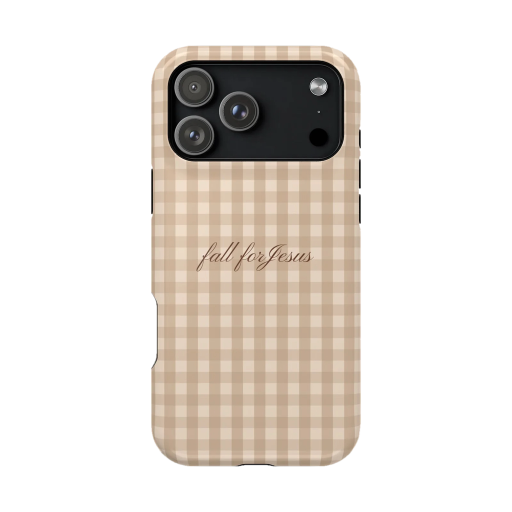 Fall for Jesus Gingham Phone Case - MagSafe