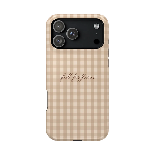 Fall for Jesus Gingham Phone Case - MagSafe